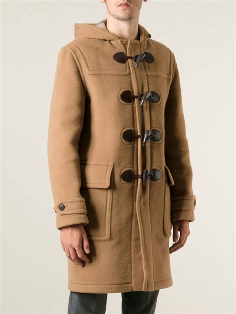 burberry dufflecoat herren beige|Burberry men's coat outlet.